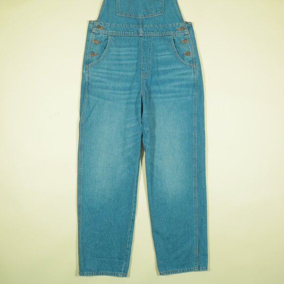 Levis Premium Overalls Womens S Blue Denim Bib Straight Leg - Picture 3 of 10